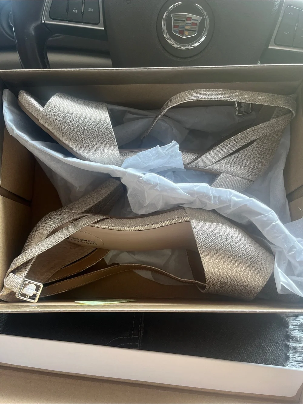 Giani Bernini Metallic Gold Wedge Sandals